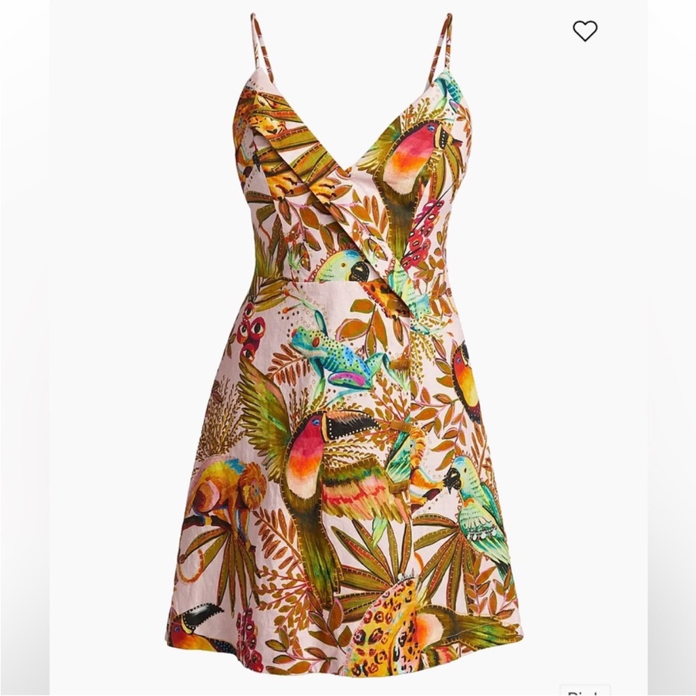 FARM Rio Colorful Bird Print Mini Dress